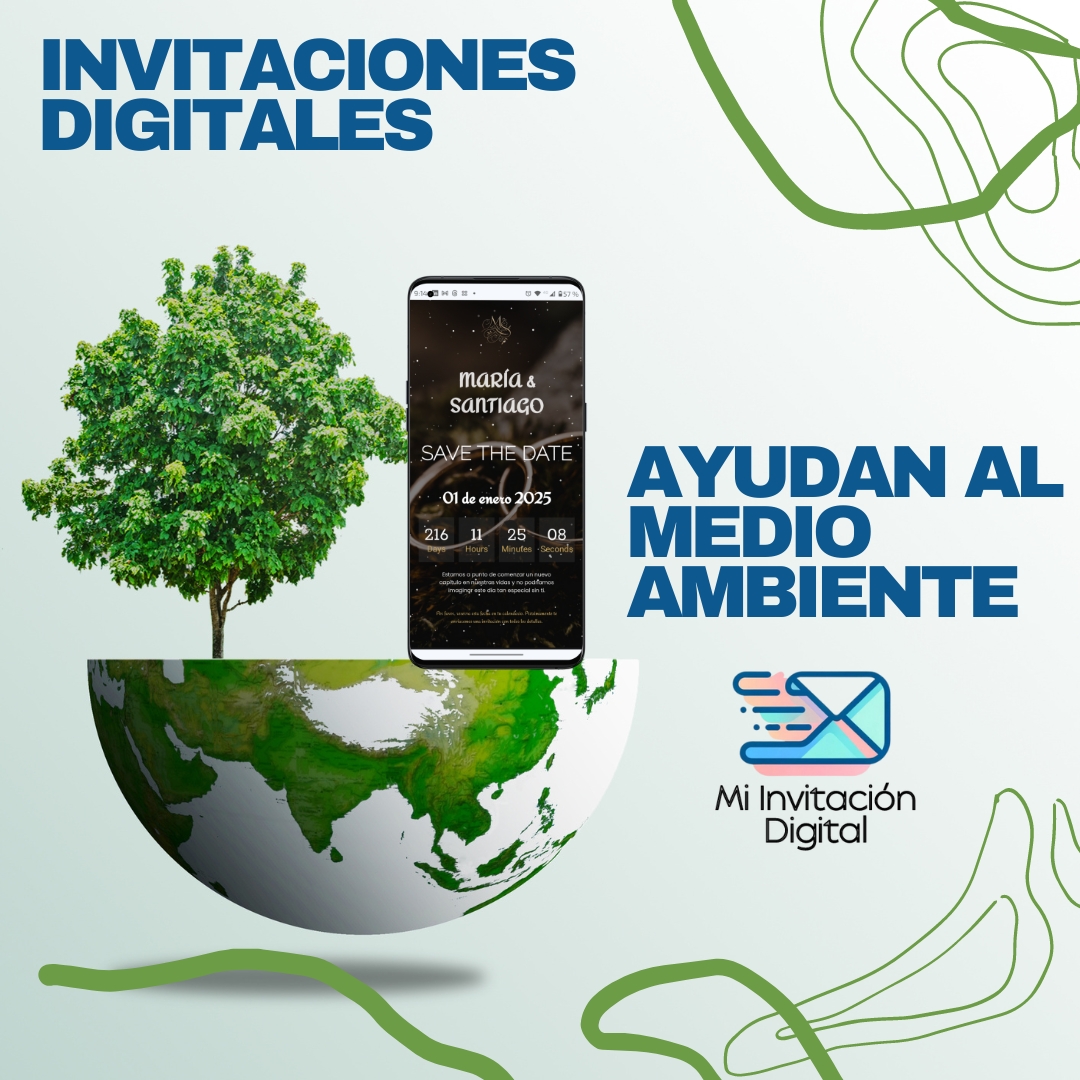 Invitaciones Digitales Ecológicas, invitaciones digitales, sostenibles